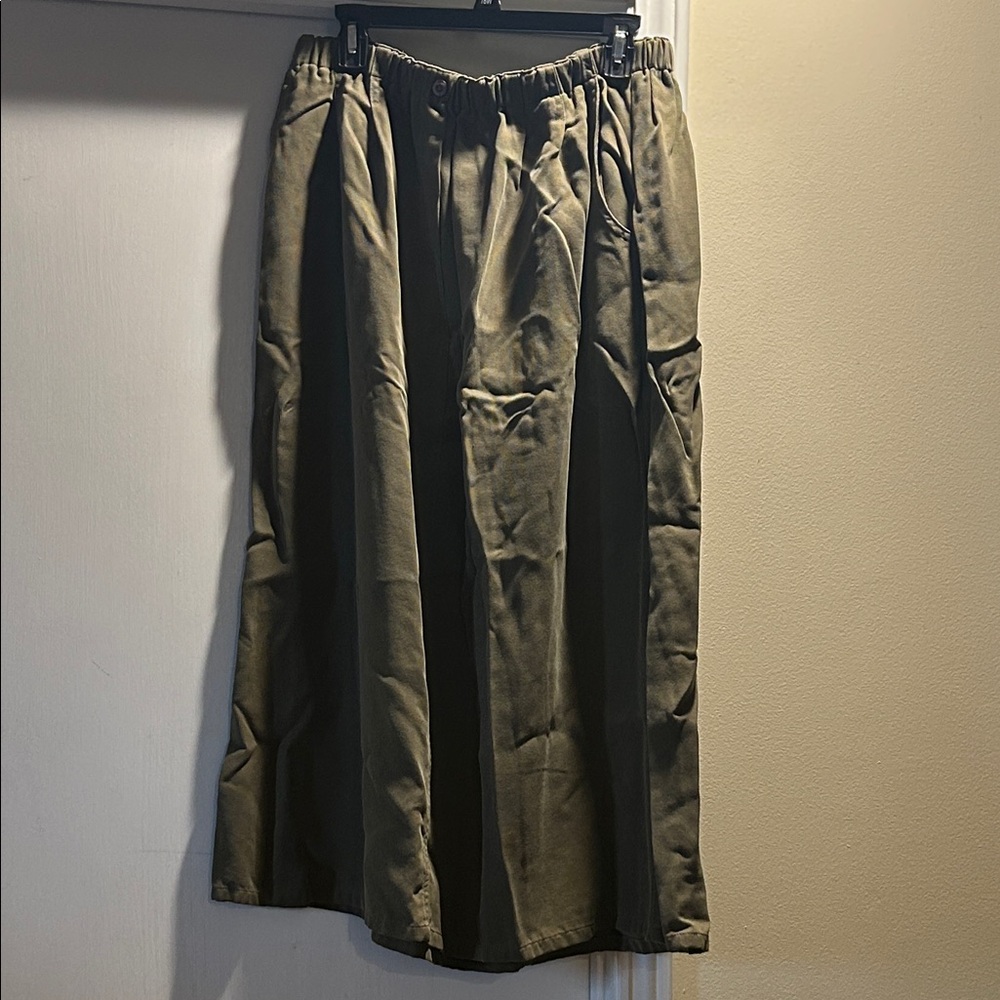 Chic Olive Maxi Skirt